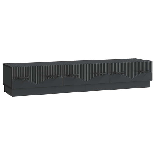 TV Cabinet with Drawer Black 147 x 34.5 x 27 cm Engineered Wood TV Cabinet with Drawer Black 147 x 34.5 x 27 cm Engineered Wood