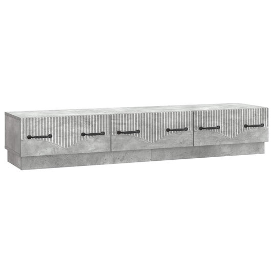 TV Cabinet Concrete Grey 147 x 34.5 x 27 cm Engineered Wood TV Cabinet Concrete Grey 147 x 34.5 x 27 cm Engineered Wood