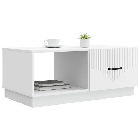 Coffee Table White 90 x 50 x 37 cm Engineered Wood Coffee Table White 90 x 50 x 37 cm Engineered Wood