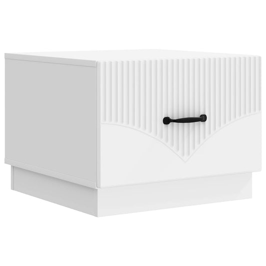 Coffee Table with Drawer White 49 x 50 x 37 cm Engineered Wood Coffee Table with Drawer White 49 x 50 x 37 cm Engineered Wood