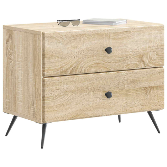 Bedside Cabinet Sonoma Oak 62 x 34.5 x 47.5 cm Engineered Wood Bedside Cabinet Sonoma Oak 62 x 34.5 x 47.5 cm Engineered Wood