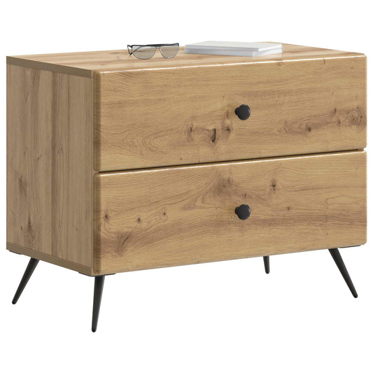 Bedside Cabinet Artisan Oak 62 x 34.5 x 47.5 cm Engineered Wood Bedside Cabinet Artisan Oak 62 x 34.5 x 47.5 cm Engineered Wood