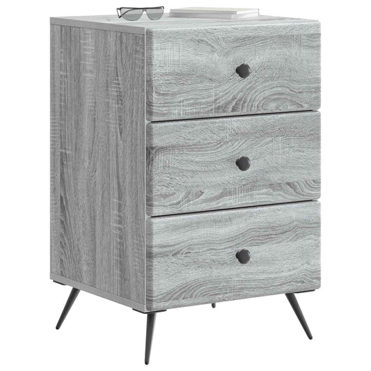 Bedside Cabinet Grey Sonoma 43 x 41 x 66.5 cm Engineered Wood Bedside Cabinet Grey Sonoma 43 x 41 x 66.5 cm Engineered Wood
