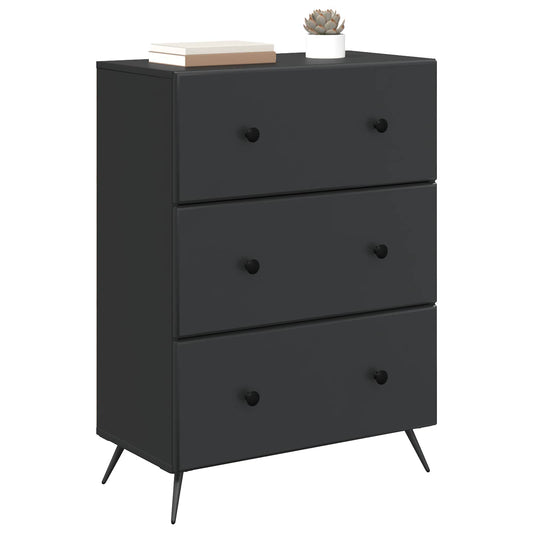 Drawer Cabinet Black 66 x 34.5 x 90 cm Engineered Wood Drawer Cabinet Black 66 x 34.5 x 90 cm Engineered Wood