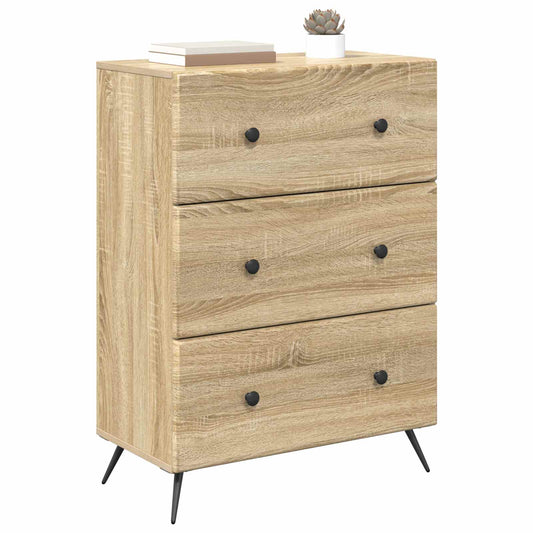 Drawer Cabinet Sonoma Oak 66 x 34.5 x 90 cm Engineered Wood Drawer Cabinet Sonoma Oak 66 x 34.5 x 90 cm Engineered Wood