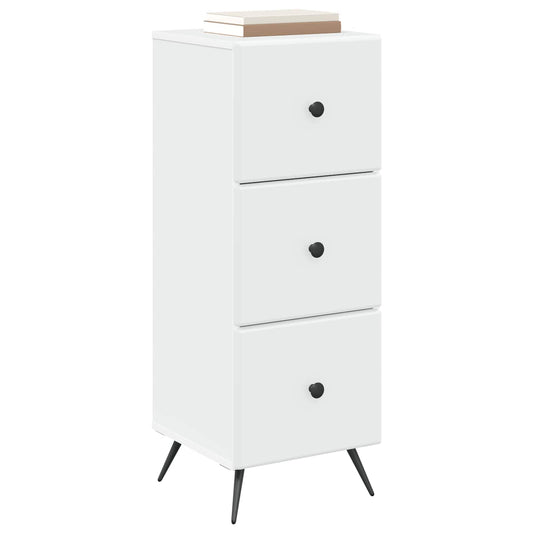 Drawer Cabinet White 33 x 34.5 x 90 cm Engineered Wood Drawer Cabinet White 33 x 34.5 x 90 cm Engineered Wood