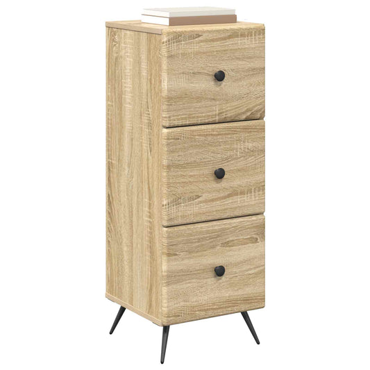 Drawer Cabinet Sonoma Oak 33 x 34.5 x 90 cm Engineered Wood Drawer Cabinet Sonoma Oak 33 x 34.5 x 90 cm Engineered Wood