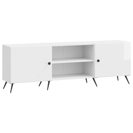 TV Cabinet High Gloss White 150 x 31 x 50 cm Engineered Wood TV Cabinet High Gloss White 150 x 31 x 50 cm Engineered Wood