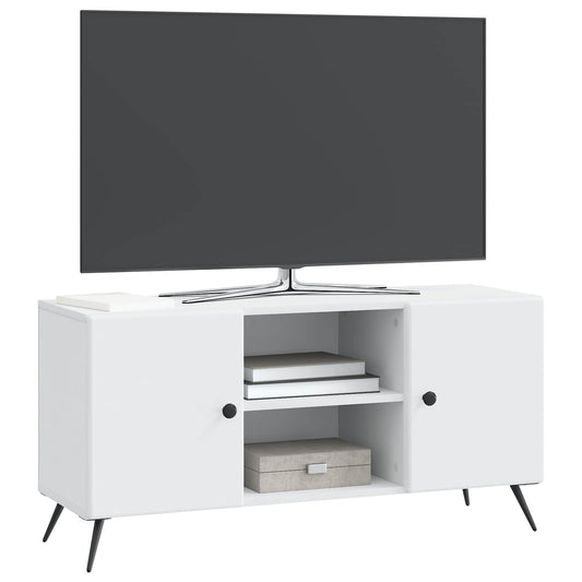 TV Cabinet White 102 x 34.5 x 50 cm Engineered Wood TV Cabinet White 102 x 34.5 x 50 cm Engineered Wood