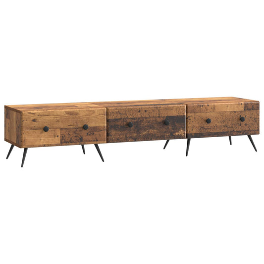 TV Cabinet Old Wood 147 x 34.5 x 30 cm Engineered Wood TV Cabinet Old Wood 147 x 34.5 x 30 cm Engineered Wood