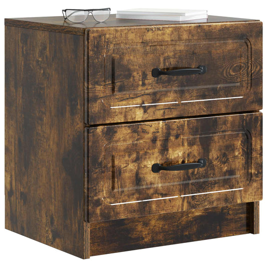 Bedside Cabinet Smoked Oak 43 x 34.5 x 44.5 cm Engineered Wood Bedside Cabinet Smoked Oak 43 x 34.5 x 44.5 cm Engineered Wood