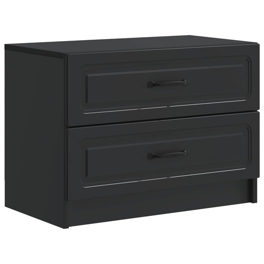 Bedside Cabinet Black 62 x 34.5 x 44.5 cm Engineered Wood Bedside Cabinet Black 62 x 34.5 x 44.5 cm Engineered Wood