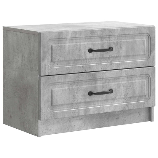 Bedside Cabinet Concrete Grey 62 x 34.5 x 44.5 cm Bedside Cabinet Concrete Grey 62 x 34.5 x 44.5 cm