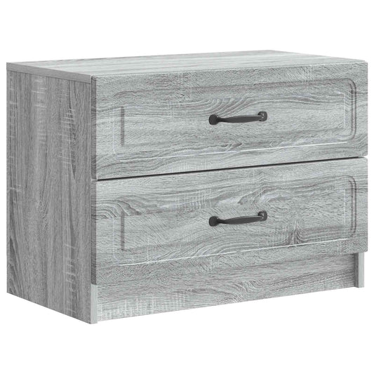 Bedside Cabinet Grey Sonoma 62 x 34.5 x 44.5 cm Engineered Wood Bedside Cabinet Grey Sonoma 62 x 34.5 x 44.5 cm Engineered Wood