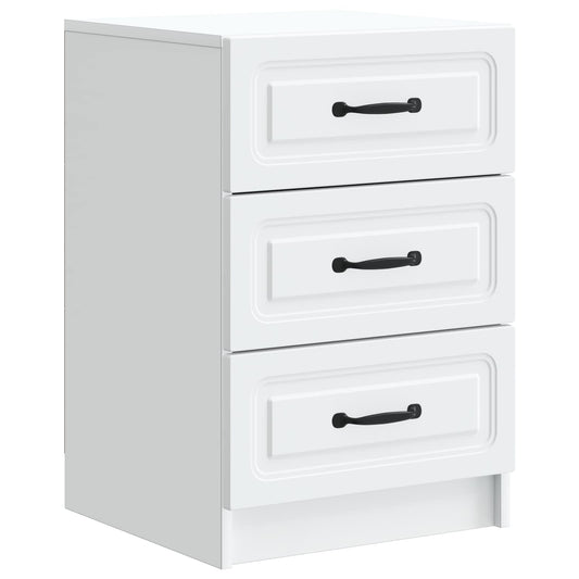 Bedside Cabinet White 43 x 41 x 63.5 cm Engineered Wood Bedside Cabinet White 43 x 41 x 63.5 cm Engineered Wood