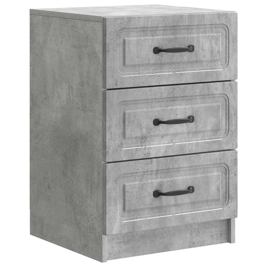 Bedside Cabinet Concrete Grey 43 x 41 x 63.5 cm Engineered Wood Bedside Cabinet Concrete Grey 43 x 41 x 63.5 cm Engineered Wood