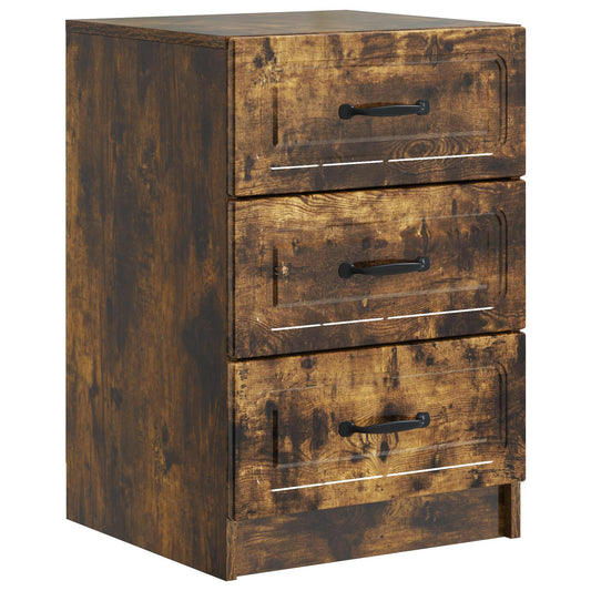 Bedside Cabinet Smoked Oak 43 x 41 x 63.5 cm Engineered Wood Bedside Cabinet Smoked Oak 43 x 41 x 63.5 cm Engineered Wood
