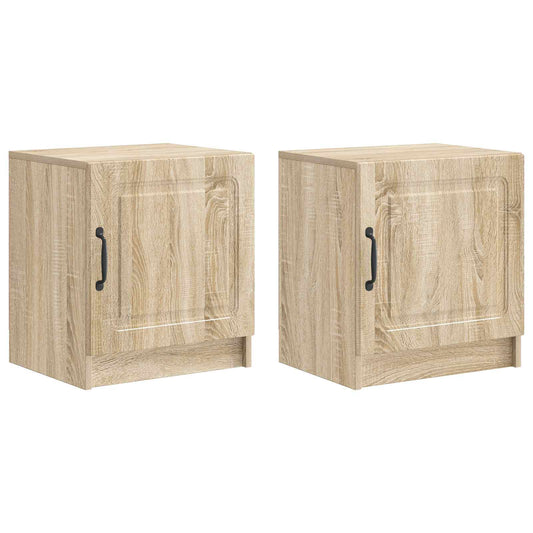 Bedside Cabinet 2 pcs Sonoma Oak 43 x 34.5 x 47 cm Bedside Cabinet 2 pcs Sonoma Oak 43 x 34.5 x 47 cm