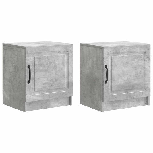 Bedside Cabinet 2 pcs Concrete Grey 43 x 34.5 x 47 cm Bedside Cabinet 2 pcs Concrete Grey 43 x 34.5 x 47 cm