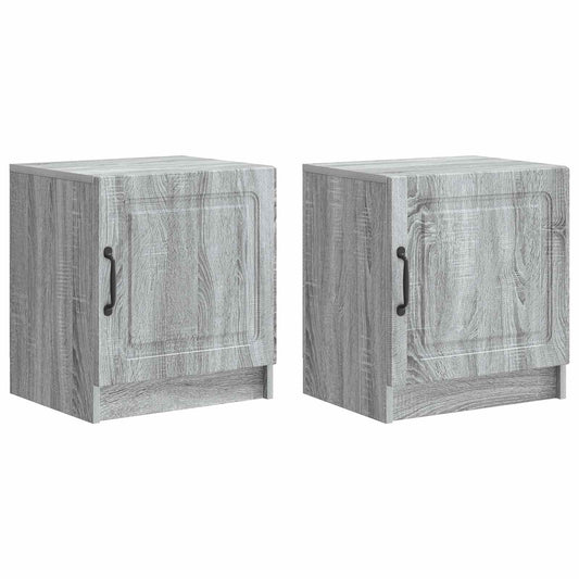 Bedside Cabinet 2 pcs Grey Sonoma 43 x 34.5 x 47 cm Bedside Cabinet 2 pcs Grey Sonoma 43 x 34.5 x 47 cm