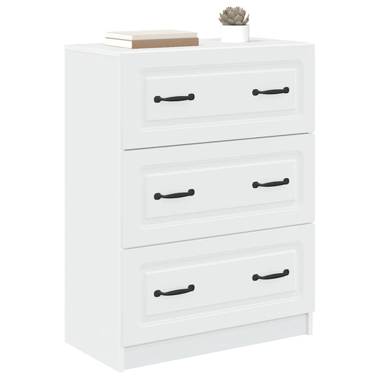 Drawer Cabinet White 66 x 34.5 x 87 cm Engineered Wood Drawer Cabinet White 66 x 34.5 x 87 cm Engineered Wood