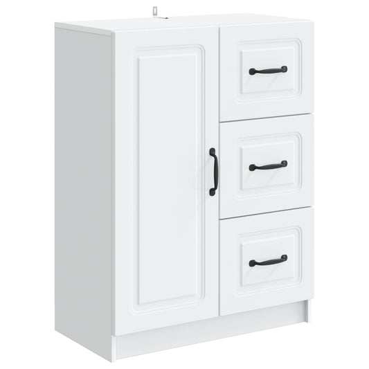 Sideboard White 66 x 34.5 x 87 cm Engineered Wood Sideboard White 66 x 34.5 x 87 cm Engineered Wood