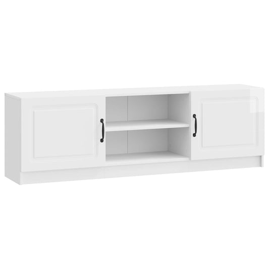 TV Cabinet High Gloss White 150 x 31 x 47 cm Engineered Wood TV Cabinet High Gloss White 150 x 31 x 47 cm Engineered Wood