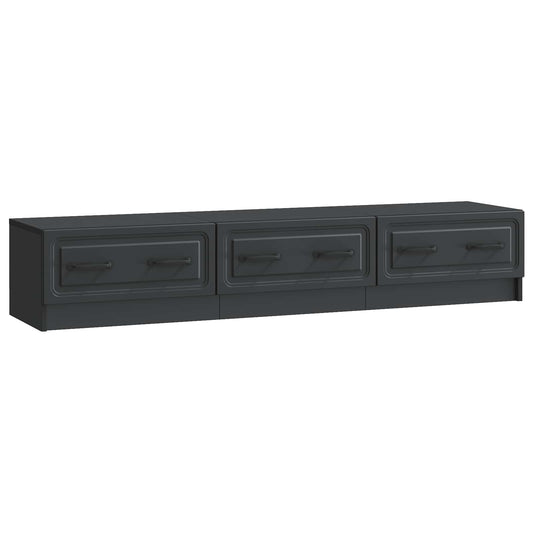 TV Cabinet with Drawer Black 147 x 34.5 x 27 cm Engineered Wood TV Cabinet with Drawer Black 147 x 34.5 x 27 cm Engineered Wood