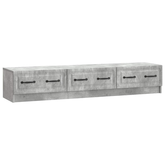 TV Cabinet Concrete Grey 147 x 34.5 x 27 cm Engineered Wood TV Cabinet Concrete Grey 147 x 34.5 x 27 cm Engineered Wood
