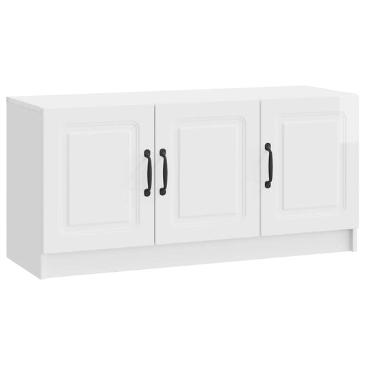 TV Cabinet High Gloss White 99 x 34.5 x 47 cm Engineered Wood TV Cabinet High Gloss White 99 x 34.5 x 47 cm Engineered Wood