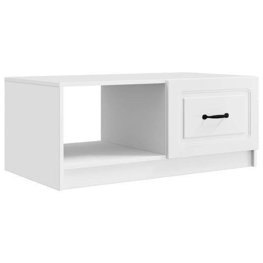 Coffee Table White 90 x 50 x 37 cm Engineered Wood Coffee Table White 90 x 50 x 37 cm Engineered Wood
