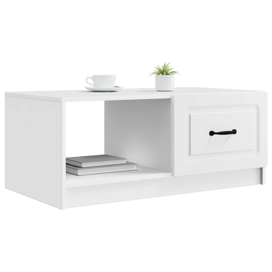 Coffee Table White 90 x 50 x 37 cm Engineered Wood Coffee Table White 90 x 50 x 37 cm Engineered Wood