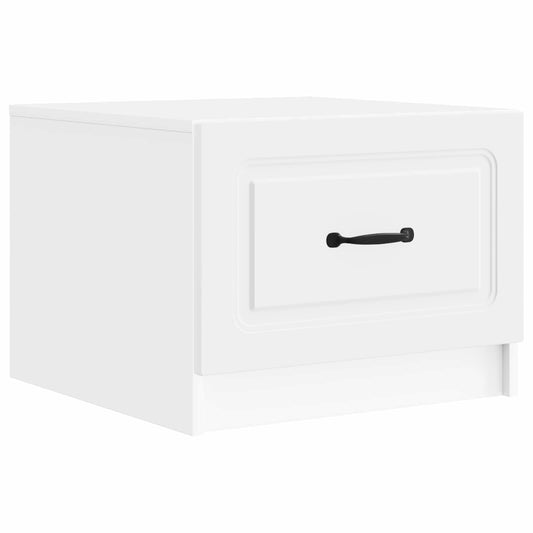 Coffee Table with Drawer White 49 x 50 x 37 cm Engineered Wood Coffee Table with Drawer White 49 x 50 x 37 cm Engineered Wood