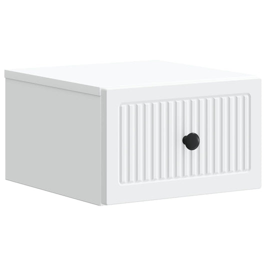 Wall-Mounted Bedside Cabinet White 33 x 34.5 x 20 cm Wall-Mounted Bedside Cabinet White 33 x 34.5 x 20 cm