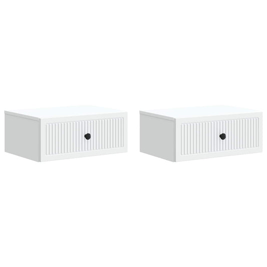 Bedside Cabinet 2 pcs White 49 x 34.5 x 20 cm Engineered Wood Bedside Cabinet 2 pcs White 49 x 34.5 x 20 cm Engineered Wood