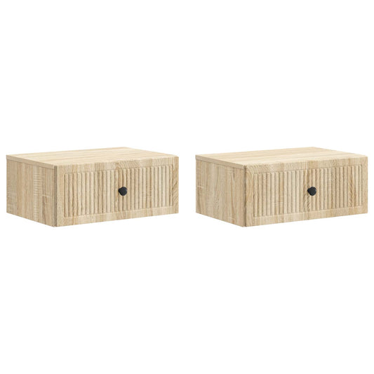Bedside Cabinet 2 pcs Sonoma Oak 49 x 34.5 x 20 cm Bedside Cabinet 2 pcs Sonoma Oak 49 x 34.5 x 20 cm