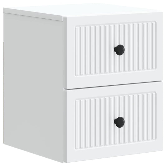 Wall-Mounted Bedside Cabinet White 33 x 34.5 x 40 cm Wall-Mounted Bedside Cabinet White 33 x 34.5 x 40 cm
