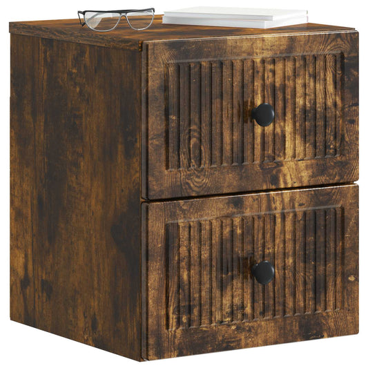 Wall-Mounted Bedside Cabinet Smoked Oak 33 x 34.5 x 40 cm Wall-Mounted Bedside Cabinet Smoked Oak 33 x 34.5 x 40 cm