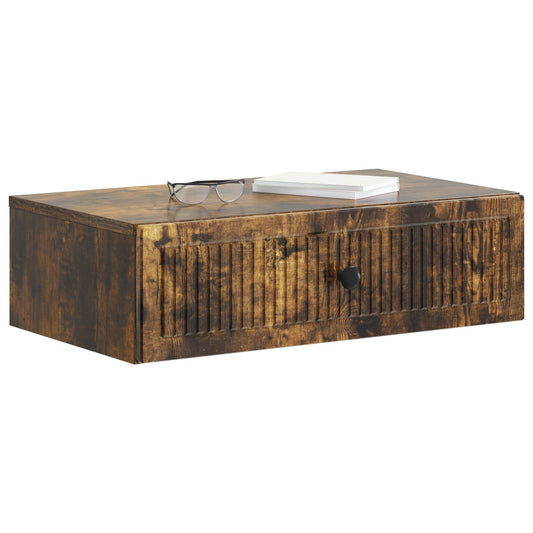 Wall-Mounted Side Table Smoked Oak 59 x 34.5 x 17 cm Wall-Mounted Side Table Smoked Oak 59 x 34.5 x 17 cm
