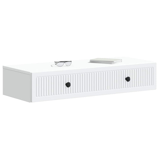 Wall-Mounted Side Table Wall-mounted White 87.5 x 34.5 x 17 cm Wall-Mounted Side Table Wall-mounted White 87.5 x 34.5 x 17 cm