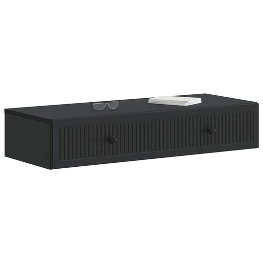 Wall-Mounted Side Table Wall-mounted Black 87.5 x 34.5 x 17 cm Wall-Mounted Side Table Wall-mounted Black 87.5 x 34.5 x 17 cm
