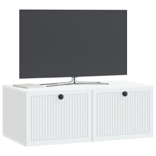 Wall-Mounted TV Cabinet White 78.5 x 41 x 30 cm Engineered Wood Wall-Mounted TV Cabinet White 78.5 x 41 x 30 cm Engineered Wood