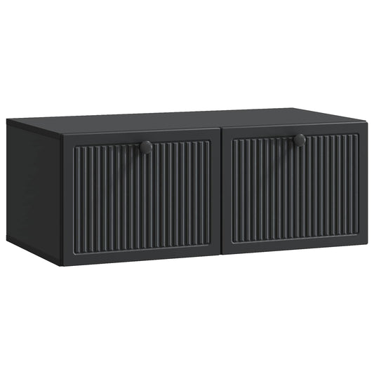 Wall-Mounted TV Cabinet Black 78.5 x 41 x 30 cm Engineered Wood Wall-Mounted TV Cabinet Black 78.5 x 41 x 30 cm Engineered Wood
