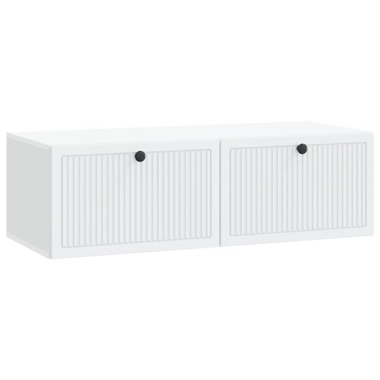 Wall-Mounted TV Cabinet White 98 x 41 x 30 cm Engineered Wood Wall-Mounted TV Cabinet White 98 x 41 x 30 cm Engineered Wood