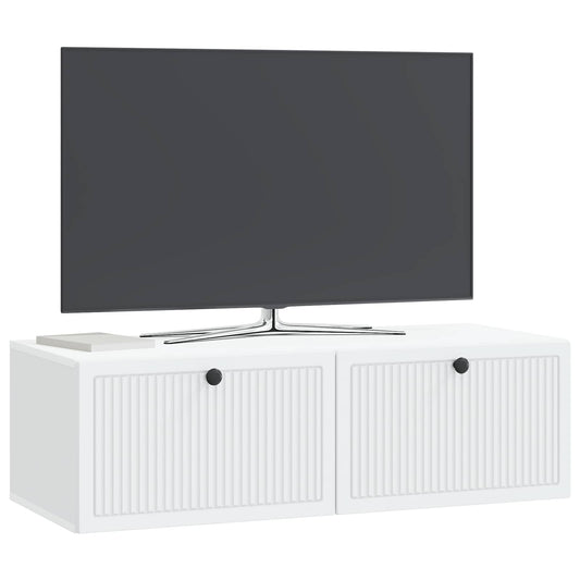 Wall-Mounted TV Cabinet White 98 x 41 x 30 cm Engineered Wood Wall-Mounted TV Cabinet White 98 x 41 x 30 cm Engineered Wood