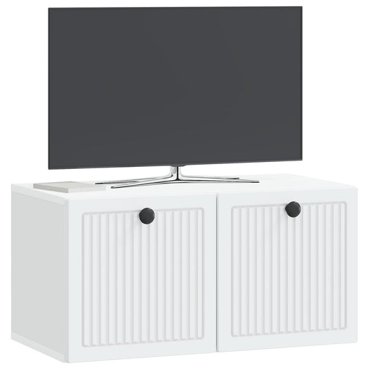 Wall-Mounted TV Cabinet White 59.5 x 31 x 30 cm Engineered Wood Wall-Mounted TV Cabinet White 59.5 x 31 x 30 cm Engineered Wood