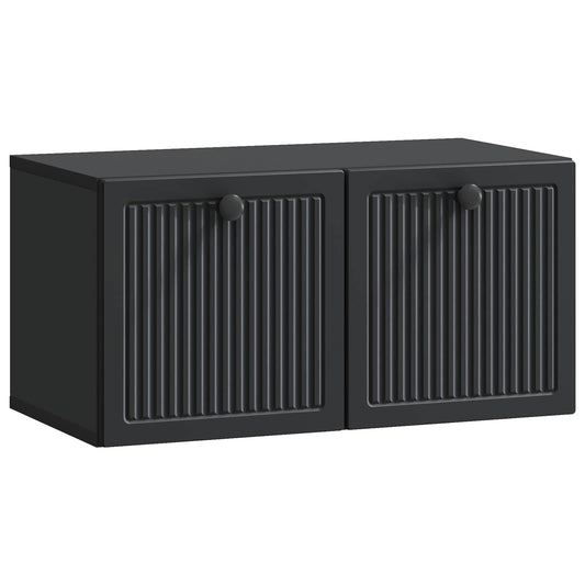 Wall-Mounted TV Cabinet Black 59.5 x 31 x 30 cm Engineered Wood Wall-Mounted TV Cabinet Black 59.5 x 31 x 30 cm Engineered Wood