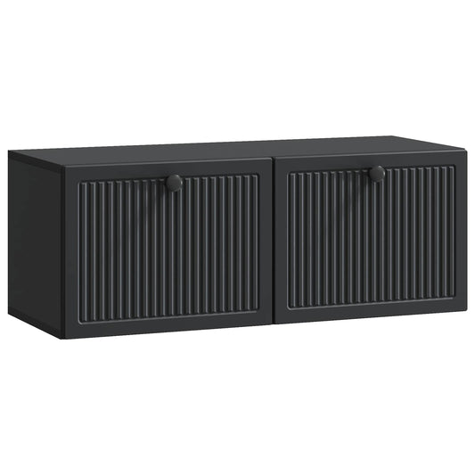 Wall-Mounted TV Cabinet Black 78.5 x 31 x 30 cm Engineered Wood Wall-Mounted TV Cabinet Black 78.5 x 31 x 30 cm Engineered Wood
