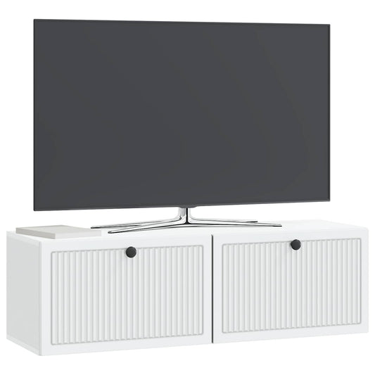 Wall-Mounted TV Cabinet White 98 x 31 x 30 cm Engineered Wood Wall-Mounted TV Cabinet White 98 x 31 x 30 cm Engineered Wood