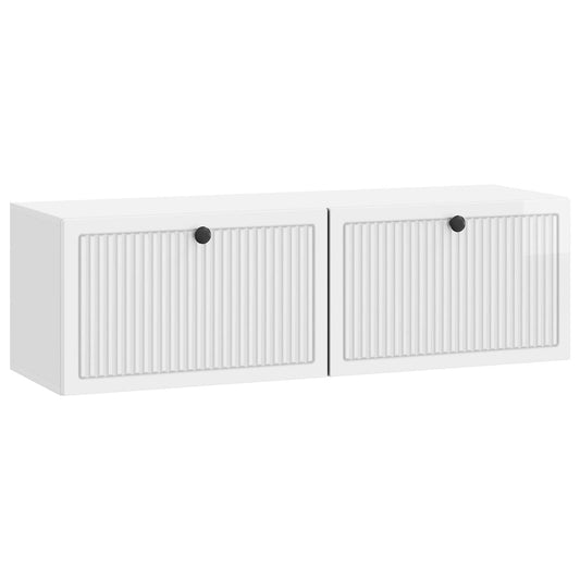 Wall-Mounted TV Cabinet High Gloss White 98 x 31 x 30 cm Wall-Mounted TV Cabinet High Gloss White 98 x 31 x 30 cm